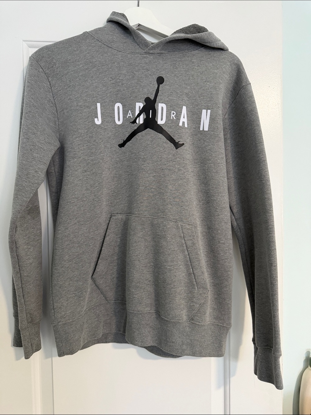 Jordan Gray Hooded Pullover with Jumpman Logo